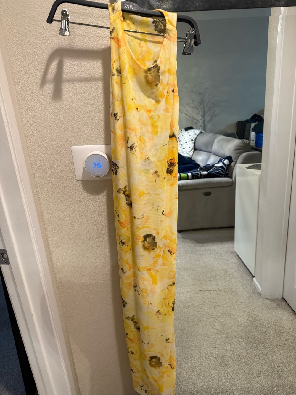 Zara Yellow Floral Maxi Dress